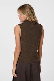 Odelia Knit Top | Brown Melange | Strik fra Neo Noir