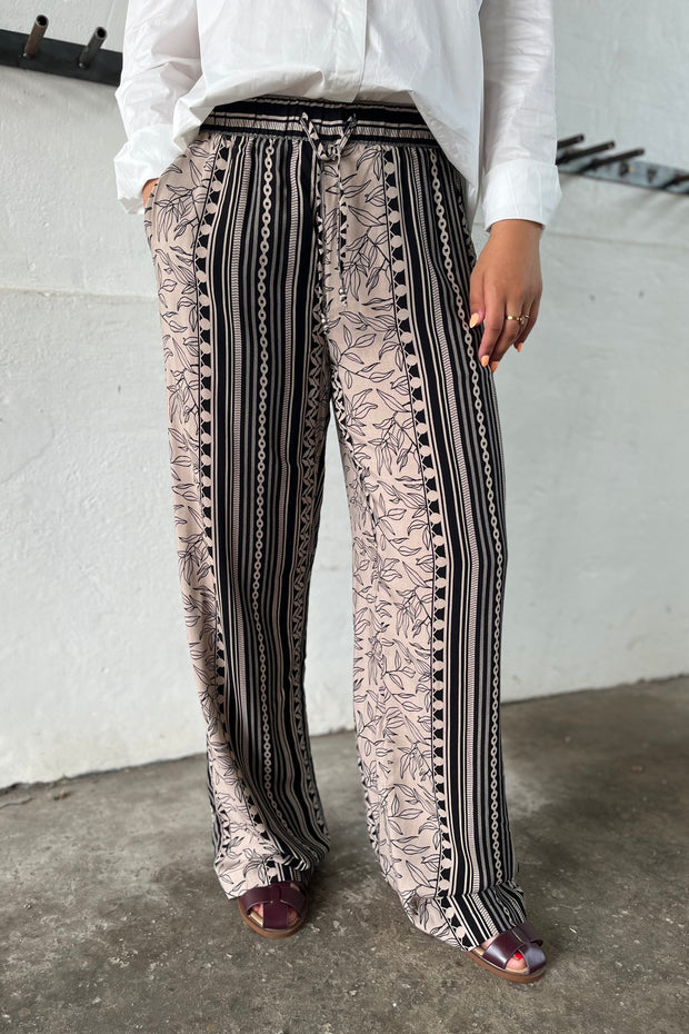 Tidy Pants 204581 | Simply Taupe w. Black | Bukser fra Freequent