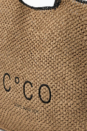 CocoCC Straw Beach Bag | Silver | Taske fra Co'couture