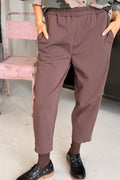 Milan Stitch Trousers | Dark Maroon
