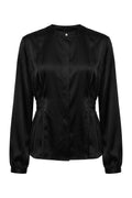 Enya Ls Shirt | Black Sateen
