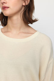 Rosetta SS Knit Blouse | Pristine | Bluse fra Esmé studio