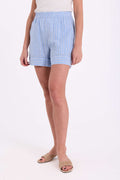 Lena Shorts 208240 | Chambray Blue W. Brilliant Wh. | Shorts fra Freequent