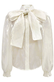 Elina Ls Blouse | White Diamond | Bluse fra Liberté