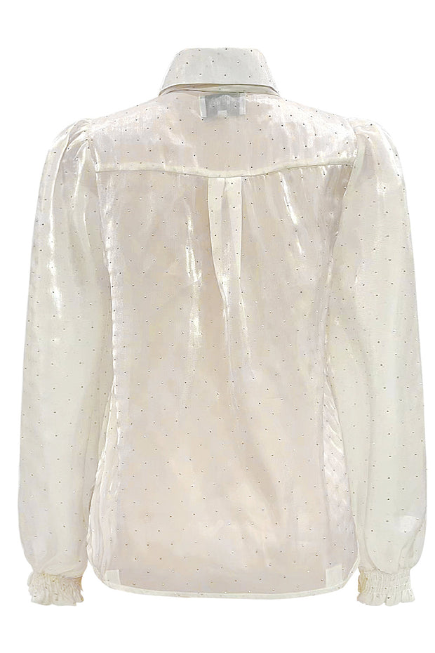 Elina Ls Blouse | White Diamond | Bluse fra Liberté