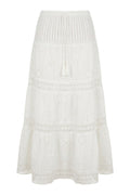 Embroidered Long Legends Skirt | White – nedsat