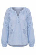 Embroidered Lumière shirt | Light Blue | Skjorte fra Atelier C
