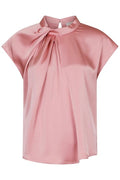 Fleur Drapy Satin Blouse | Light Pink | Bluse fra Neo Noir