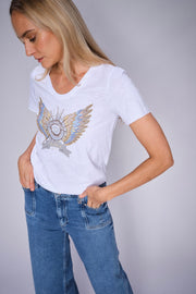 Gethi Deco Tee  | White | T-shirt fra Mos Mosh