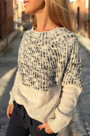 Lilia Knit | Crema/Grigio | Strik fra Marta du Chateau