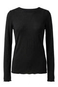 Cassie Cashmere Blend Top | Black | T-Shirt fra Atelier C
