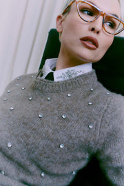 Diamond Pullover 204682 | Med. Grey Melange | Strik fra Copenhagen Muse