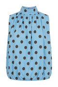 Dot Bow Top | Sky Blue – nedsat