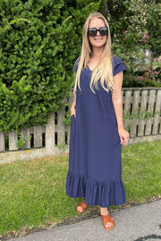 Sunrise Dress | Navy | Lang kjole fra Co'couture