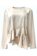 Fie Ls Frill Blouse 22466 | Champagne | Liberté