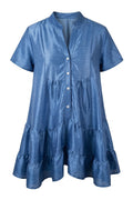 Short Sparkling Dress  | Medium Blue | Kjole fra Avery