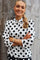 Flora Blouse | White Black Big Dot | Bluse fra Liberté