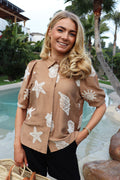Flora Ss Blouse | Caramel Beach Embroidery – nedsat