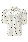 Flora Ss Blouse | Creme Black Heart | Bluse fra Liberté – nedsat