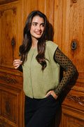 Frida Oneck Vest 22474 | Avocado | Liberté