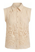 Lila Lace Blouse | Beige