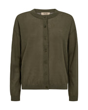 Alyce Linen Cardigan | Dusty Olive | Strik fra Mos mosh