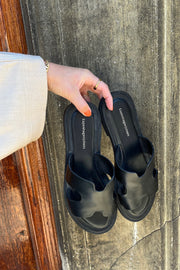 Ivy Leather Slippers | Sort | Slippers fra Copenhagen Shoes