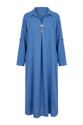 Wisteria Flow Dress | Sky blue solid – nedsat