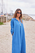 Wisteria Flow Dress | Sky blue solid – nedsat