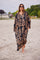 Wisteria Print Dress | Black Leaves