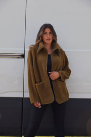 Bamie Teddy Zip | Army | Jakke fra French Laundry