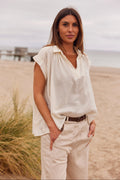 Cotton Spring Shirt | Ecru | Skjorte fra Atelier C