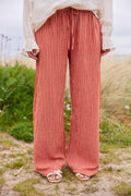 Sandy Stripe Pants | Terracotta | Bukser fra Avery – nedsat
