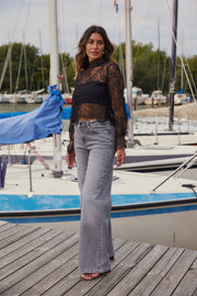 Dara Hera Jeans Regular | Grey | Jeans fra Mos Mosh