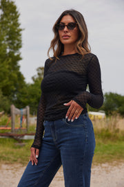 Nola Mesh | Heart | Mesh bluse fra Statebird