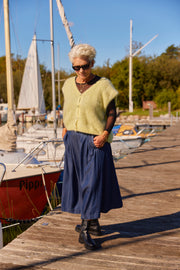 Anya Denim Plisseerock 34181 | Dunkler Denim | Rock von Co'couture