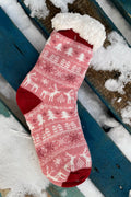 Flauschige Weihnachtssocke | Rosa | Weihnachtssocken von Lazy Bear