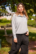 Mauda Polo Knit | Gray