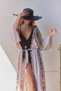 Noelani | Beiger Druck | Kimono von Statebird – nedsat