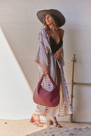 Noelani | Beige Print | Kimono fra Statebird
