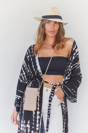 Kauai Kimono | Black/White Tiedye | Kimono fra Statebird