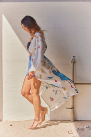 Tiki Bloom | Blue | Kimono fra Statebird