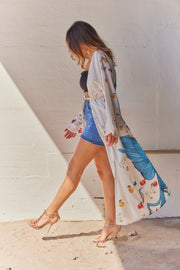 Tiki Bloom | Blue | Kimono fra Statebird