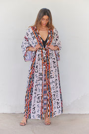 Moana | Orange Print | Kimono fra Statebird