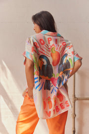 Tropicana Tucan SS shirt | Orange | Skjorte fra Atelier C