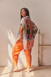 Tropicana Tucan SS shirt | Orange | Skjorte fra Atelier C
