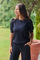 Tini Short Sleeve | Sort | Bluse fra Statebird