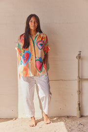 Horus Heart SS shirt | Orange | Skjorte fra Atelier C