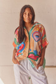 Horus Heart SS shirt | Orange | Skjorte fra Atelier C