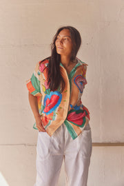 Horus Heart SS shirt | Orange | Skjorte fra Atelier C